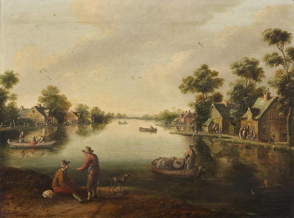 Cornelis Droochsloot comparable auction result: cornelis droochsloot dutch 1630 1673 a river landscape