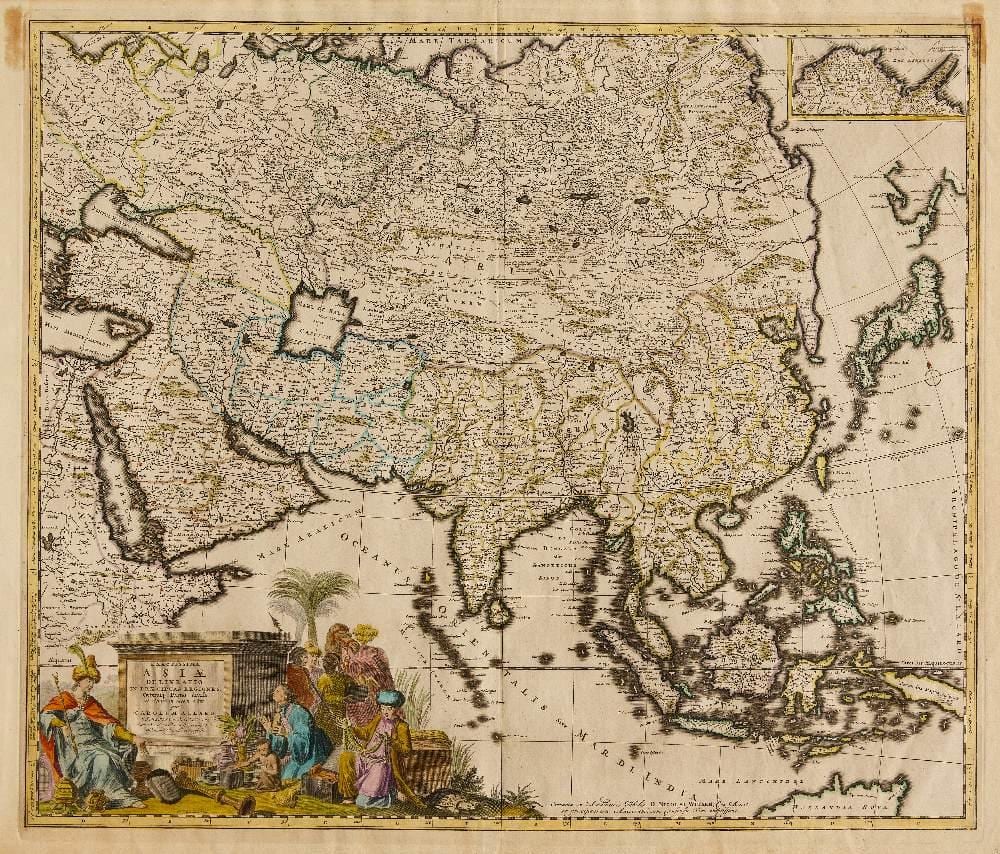 Carel Allard comparable auction result: carel allard dutch 1648 1709 exactissima asiae delineat