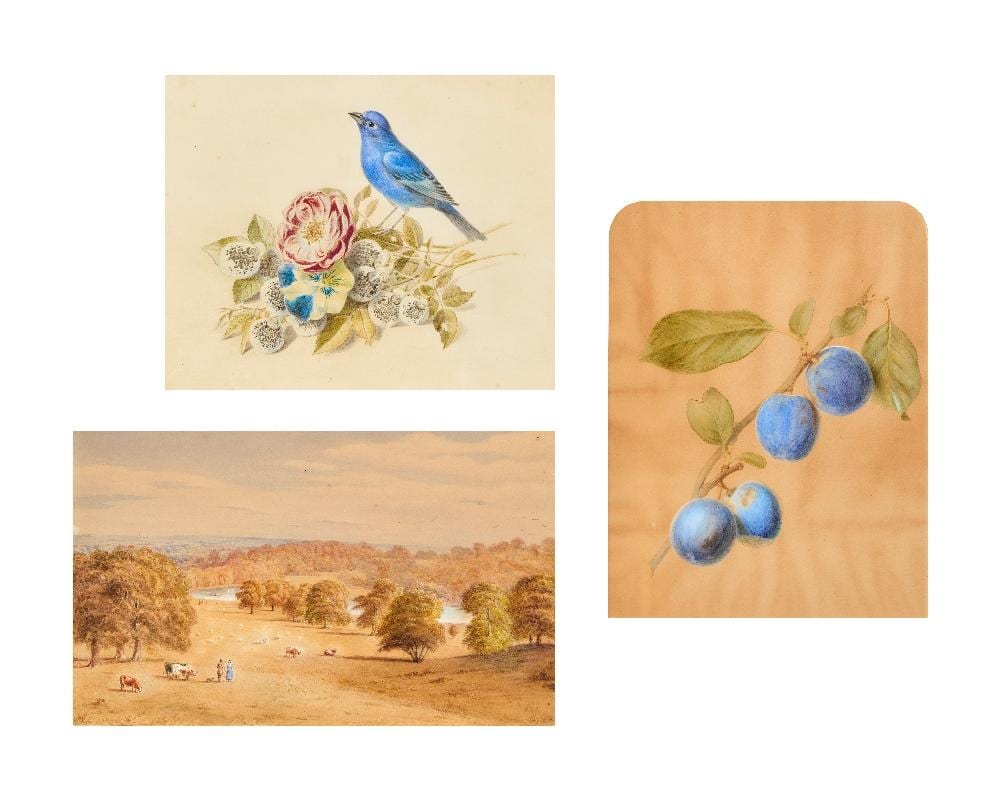 Augusta Innes Withers comparable auction result: augusta innes withers british 1792 1877 three watercolo