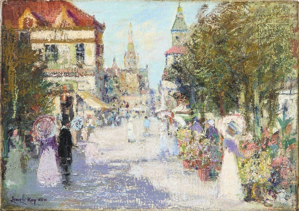 james kay rsa rsw scottish 1858 1942 a flower market i · Roseberys · 2026-03-10 James Kay comparable auction result: james kay rsa rsw scottish 1858 1942 a flower market i