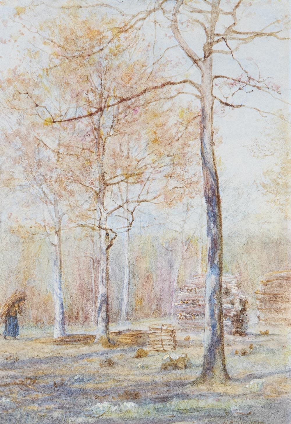Helen Allingham comparable auction result: helen allingham rws british 1848 1926 gathering firewo