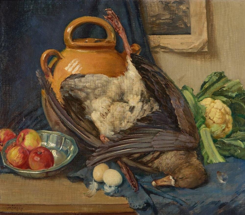 Albert Janesch comparable auction result: albert janesch austrian 1889 1973 still life with a dea