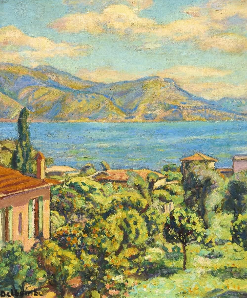 Paul Deltombe comparable auction result: paul deltombe french 1878 1971 jardin sur la mer