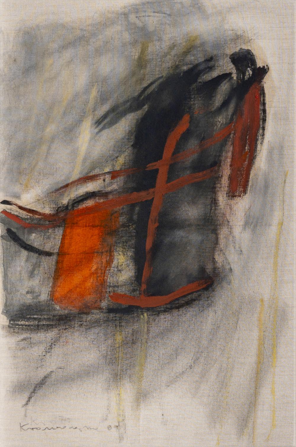 Peter Krawagna comparable auction result: peter krawagna klagenfurt 1937 composition in red and black