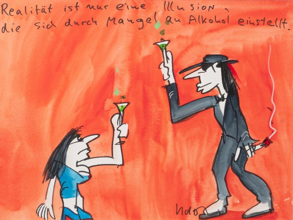 Udo Lindenberg comparable auction result: udo lindenberg gronau westfalen 1946 reality is just an illusion caused by the lack of alcohol
