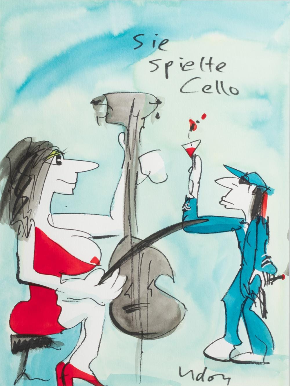 Udo Lindenberg comparable auction result: udo lindenberg gronau westfalen 1946 she played cello