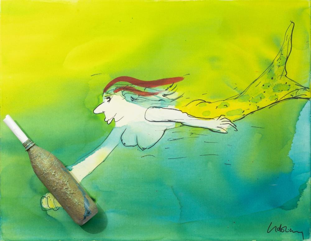 Udo Lindenberg comparable auction result: udo lindenberg gronau westfalen 1946 message in a bottle