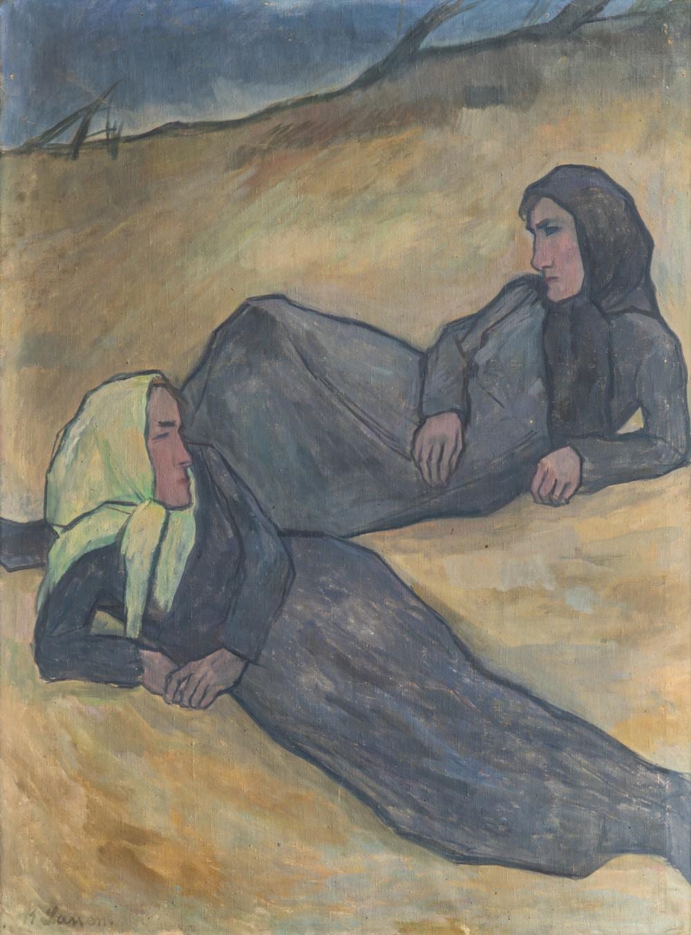 Käte Lassen comparable auction result: k te lassen flensburg 1880 flensburg 1956 fisher women on the beach