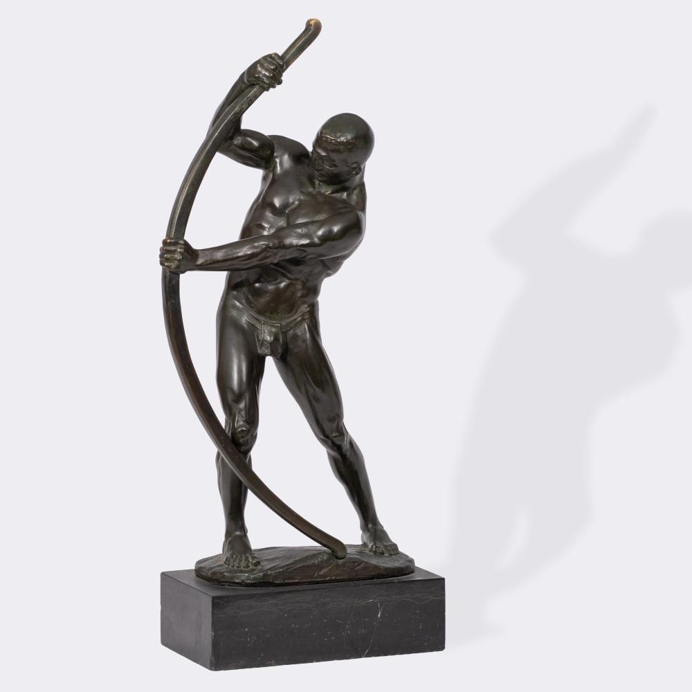 adolf m ller crefeld krefeld 1863 berlin 1934 impressive large figure bowsman · Auktionshaus Stahl · 2026-03-07 Adolf Müller-Krefeld comparable auction result: adolf m ller crefeld krefeld 1863 berlin 1934 impressive large figure bowsman