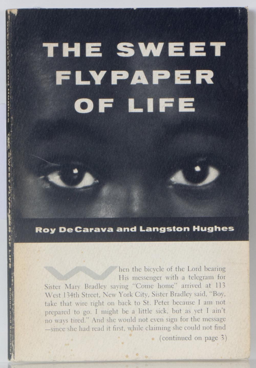 Roy DeCarava comparable auction result: roy decarava langstron hughes the sweet flypaper of life first edition