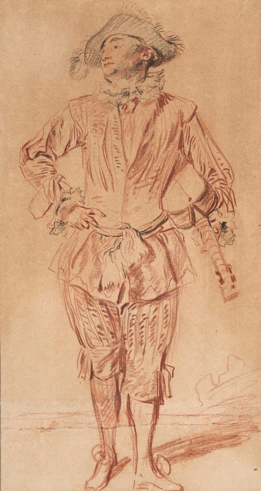 Antoine Watteau comparable auction result: antoine watteau valenciennes 1648 1721 nogent sur marne homme debout ten