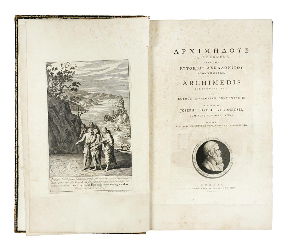 Abraham (1640) Genoels comparable auction result: archimedes torelli giuseppe archimedis quae supersunt omnia cum eutocii ascalonitae commentariis oxonii e typographeo clarendoniano 1792