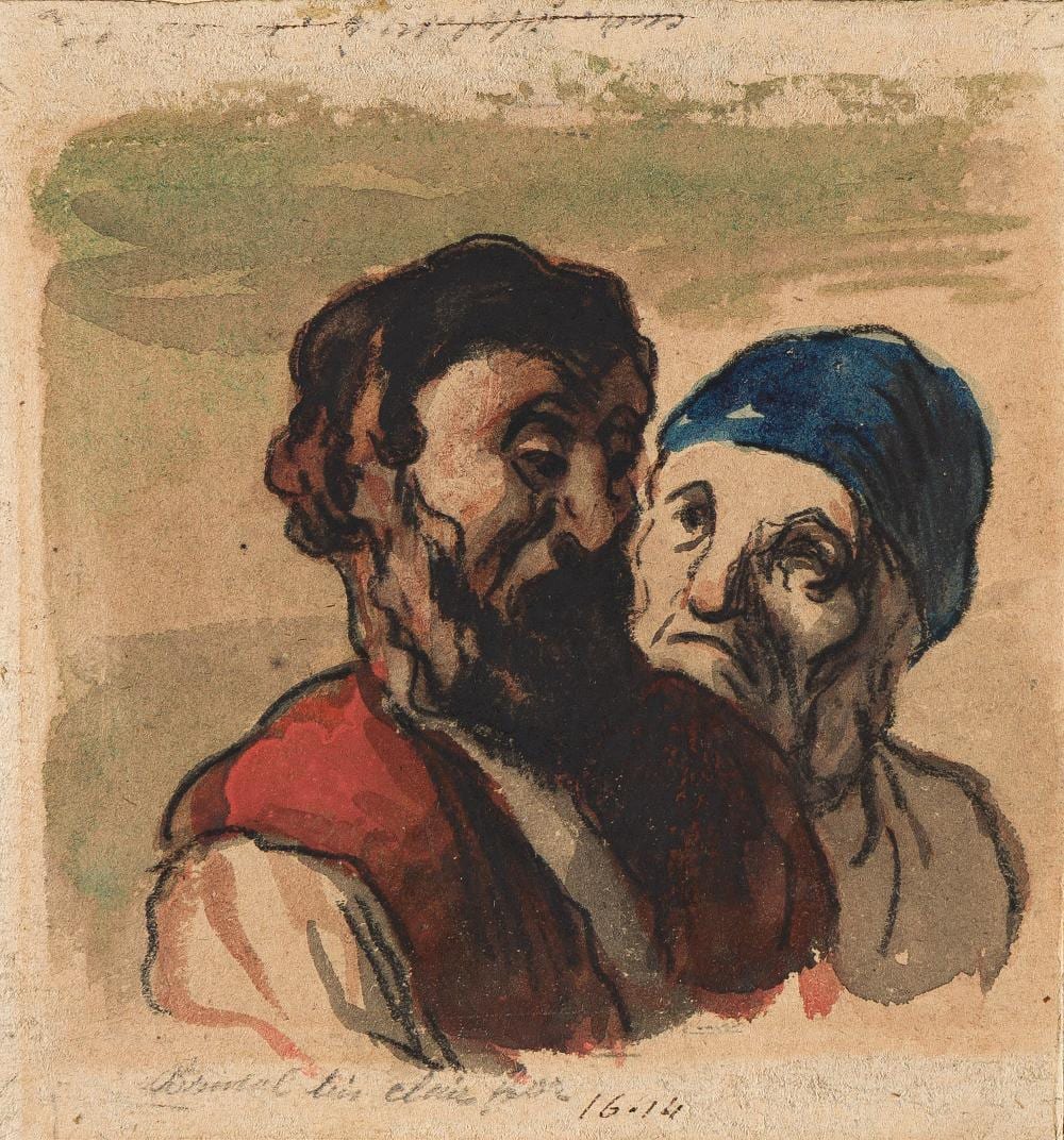 Honoré Daumier comparable auction result: honor daumier 1808 1879 deux t tes