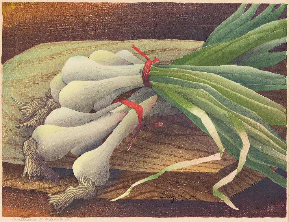 Luigi Rist comparable auction result: luigi rist 1888 1959 scallions circa 1946