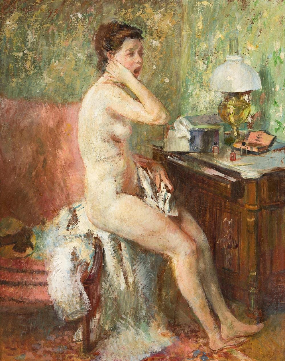 Paul Lewis Clemens comparable auction result: paul lewis clemens 1911 1992 the manicure still tired 1943