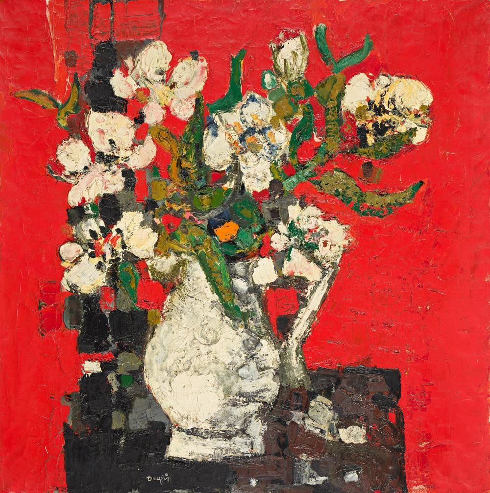 jacques daufin b 1930 bouquet of flowers · Swann Auction Galleries · 2026-03-12 Jacques Daufin comparable auction result: jacques daufin b 1930 bouquet of flowers