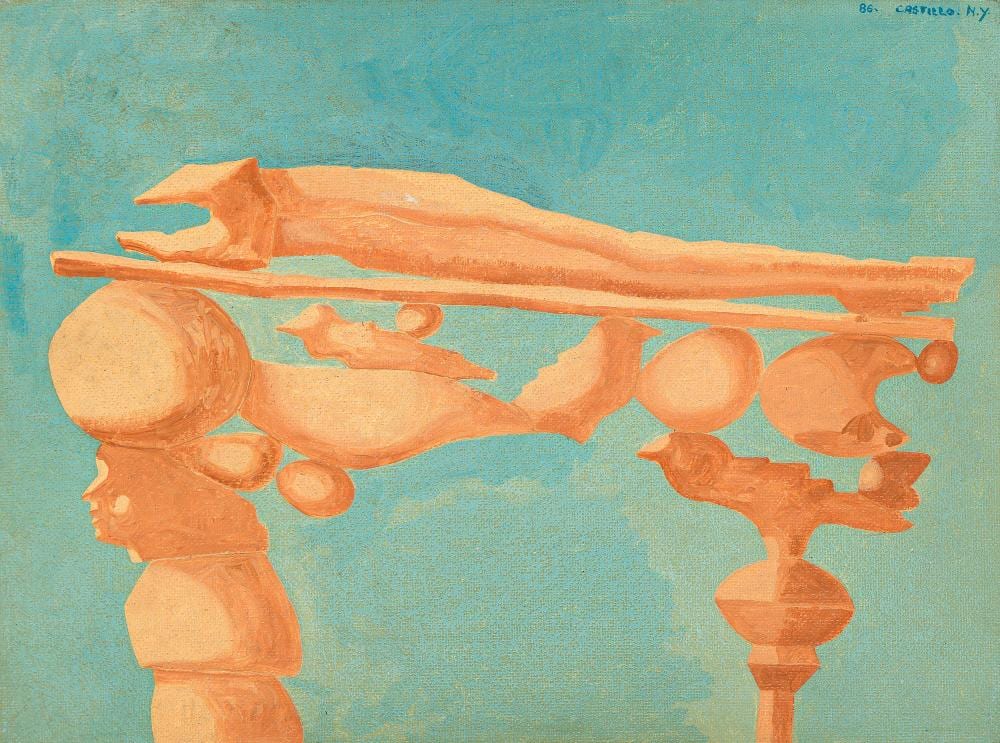 Jorge Castillo comparable auction result: jorge castillo b 1933 mesa de madera esculpida 1986