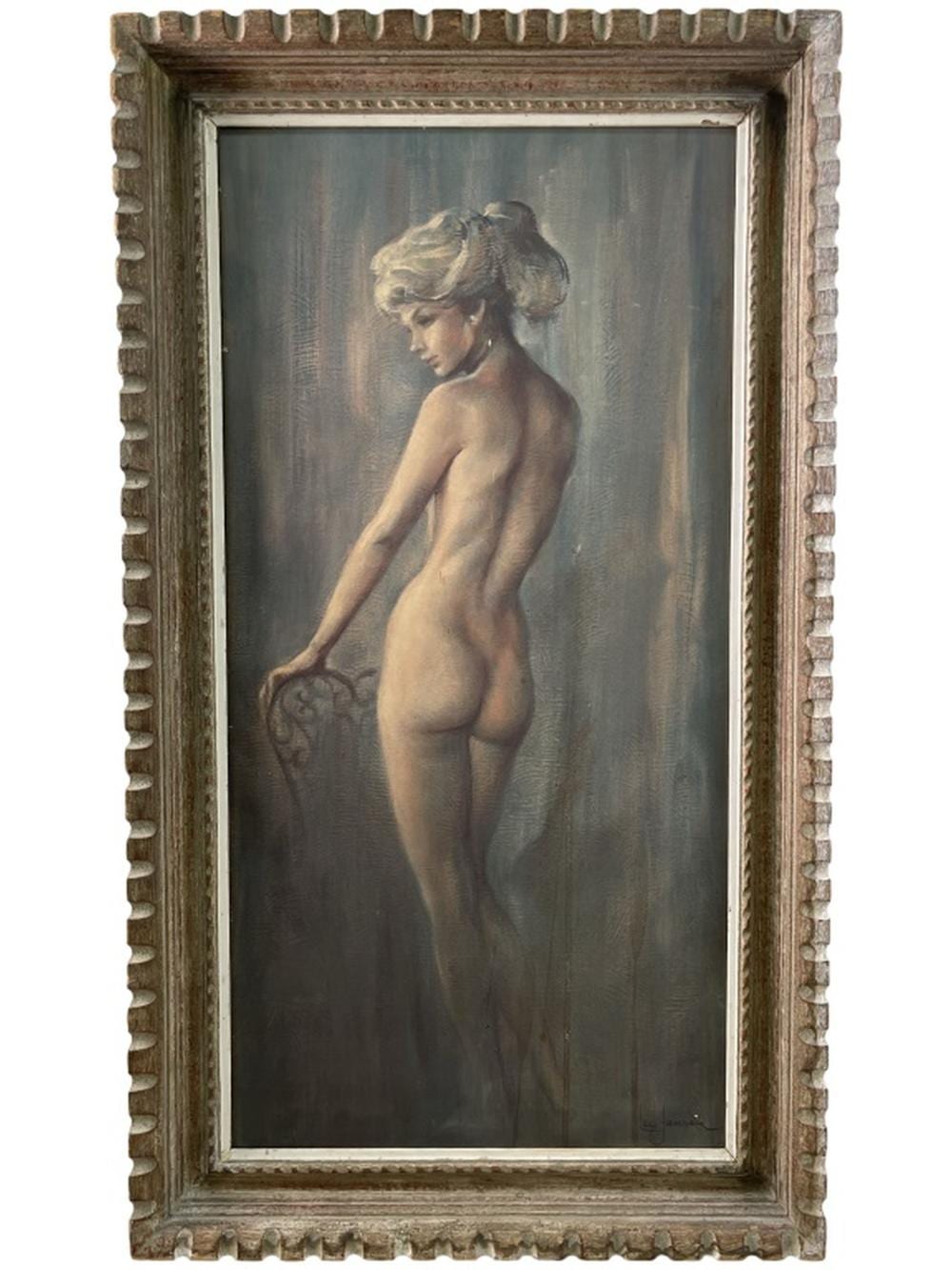 Leonard Jansen comparable auction result: leo jansen nude study 1 fine print on board