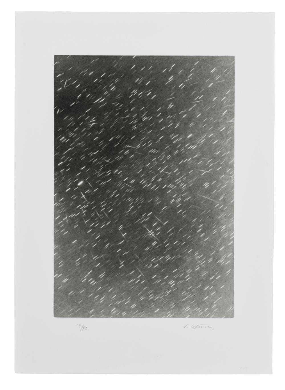 Vija Celmins comparable auction result: vija celmins b 1938 falling stars image 12 x 8 3 8 in 305 x 213 mm
