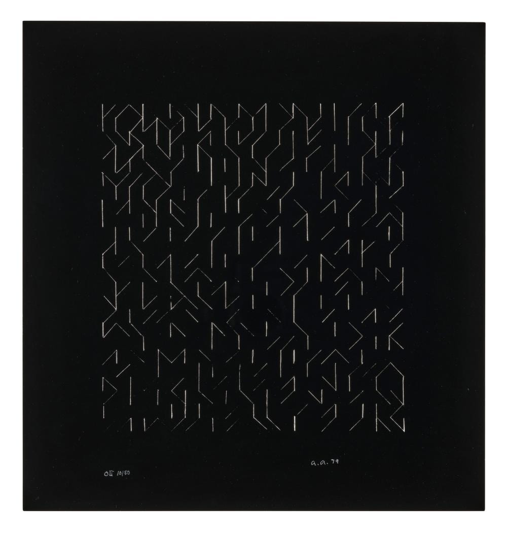 Anni Albers comparable auction result: anni albers 1899 1994 orchestra ii image 12 x 11 in 305 x 279 mm sh