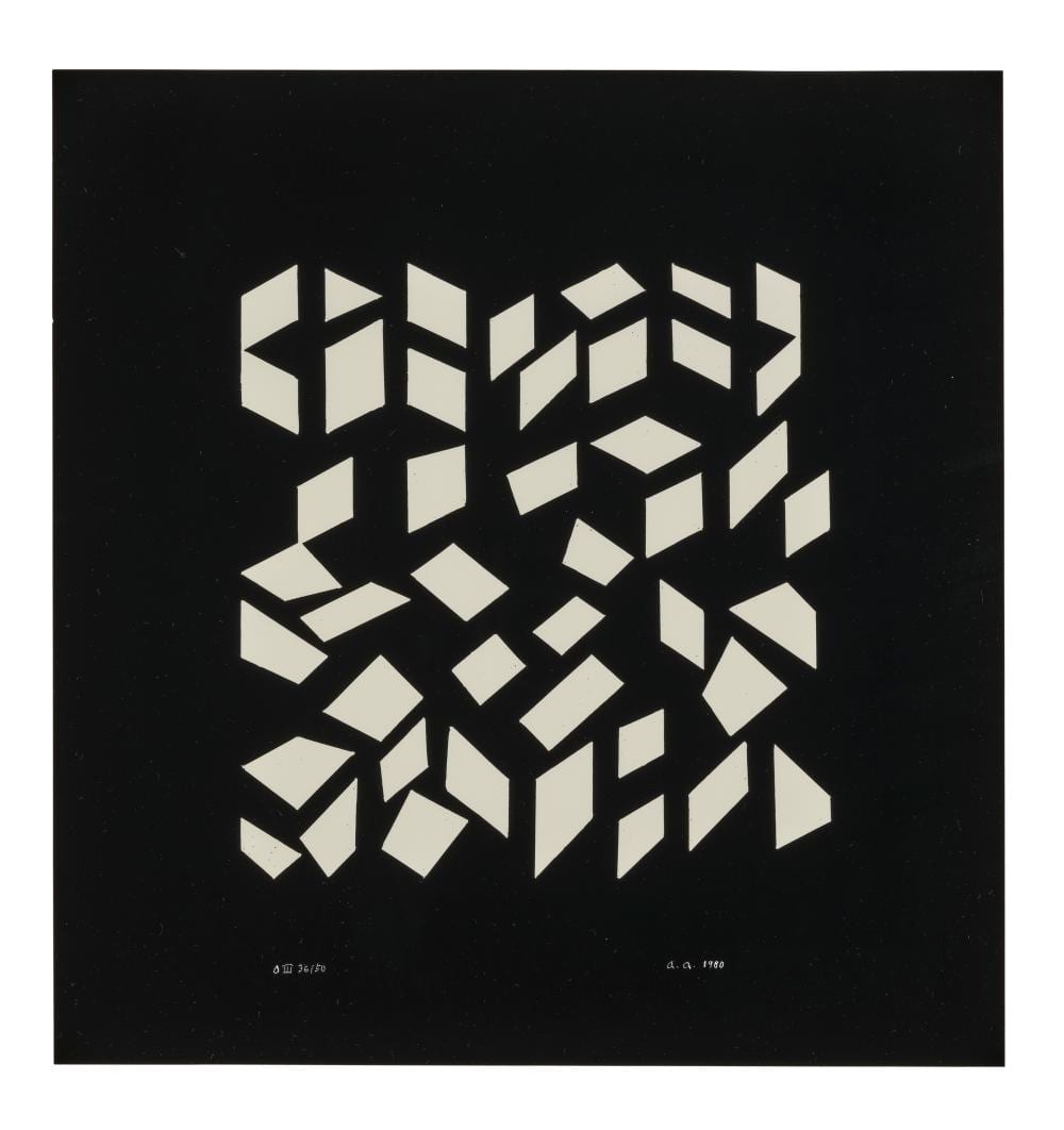 Anni Albers comparable auction result: anni albers 1899 1994 orchestra iii image 11 x 10 in 279 x 267 mm