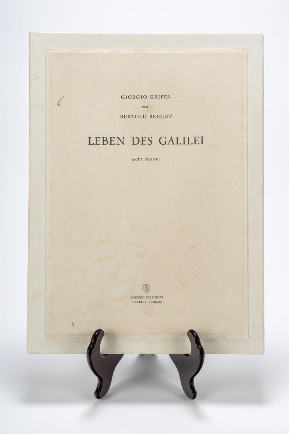 Giorgio Griffa comparable auction result: giorgio griffa torino 1936 bertold brecht leben des galilei 2011