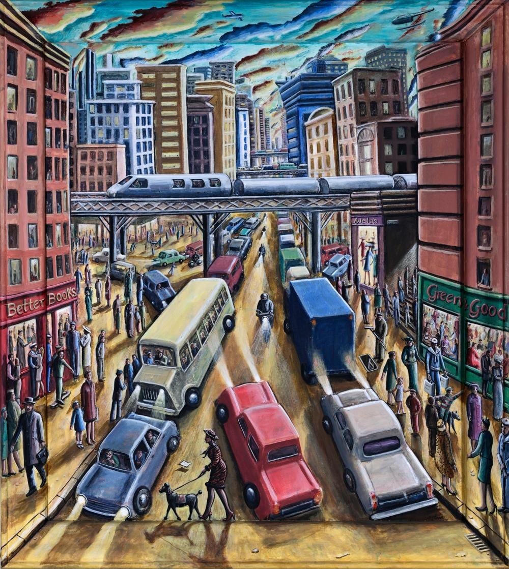 Pamela Jane Crook comparable auction result: p j crook british 1945 metropolis