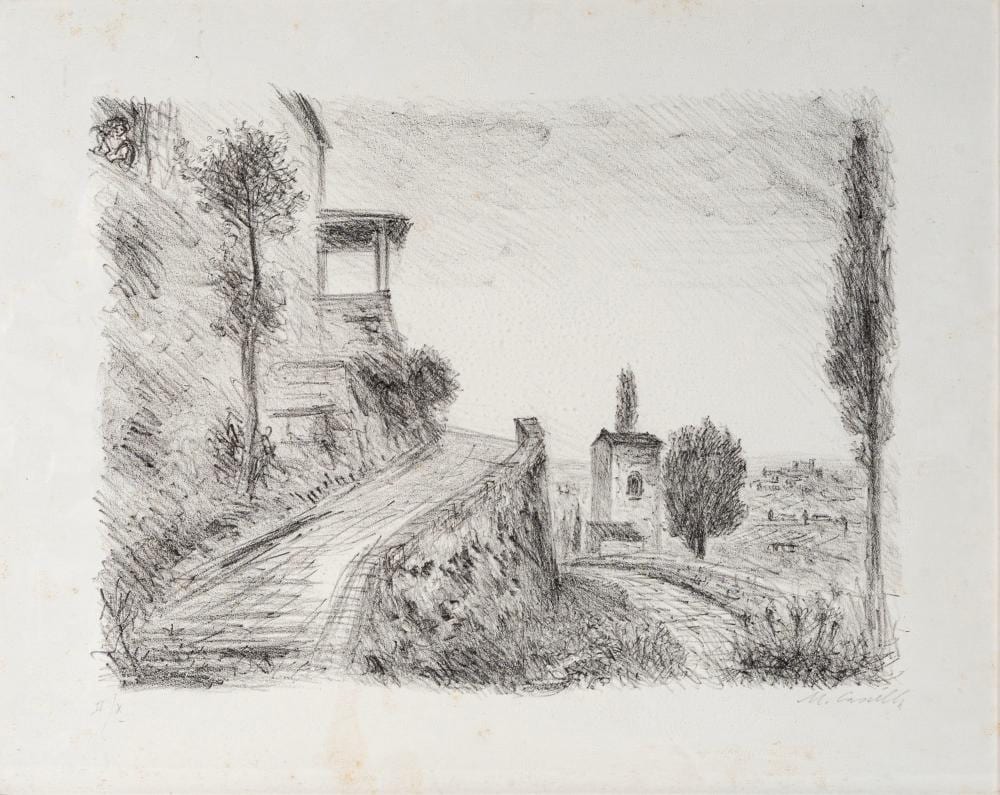 Michele Cascella comparable auction result: michele cascella paesaggio