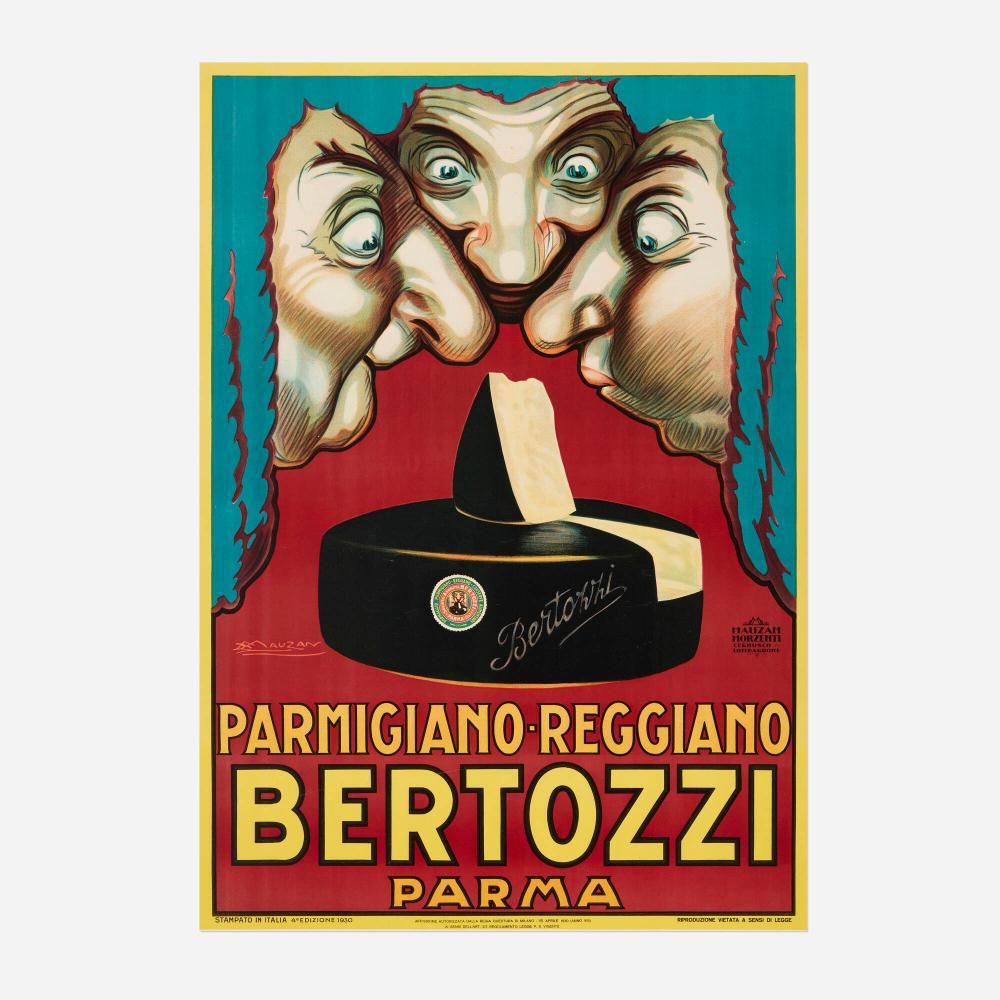 Achille Lucien Mauzan comparable auction result: achille lucien mauzan bertozzi parmigiano reggiano vintage poster