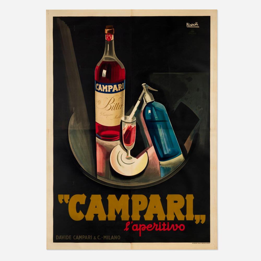Marcello Nizzoli comparable auction result: marcello nizzoli campari l aperitivo vintage poster