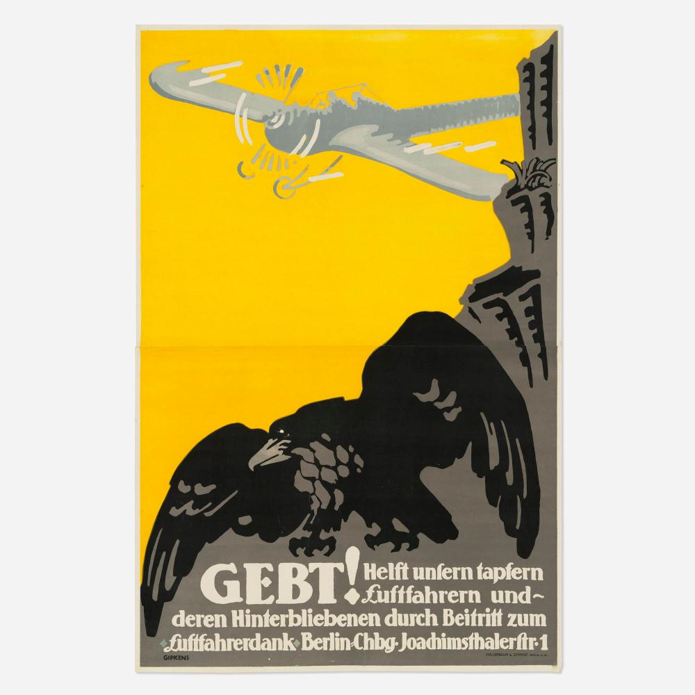 Julius Gipkens comparable auction result: julius gipkens rare gebt vintage poster