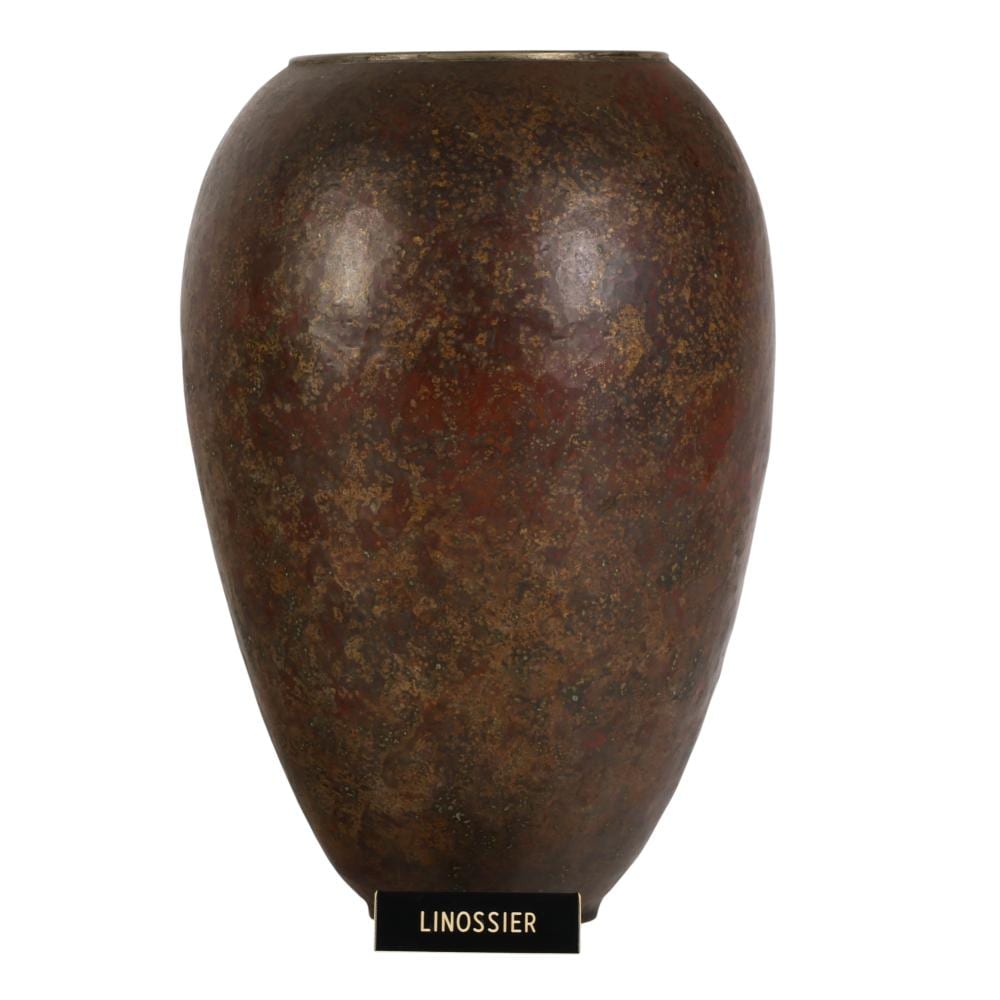 Claudius Linossier comparable auction result: claudius linossier 1893 1953 metal 11 vase signed