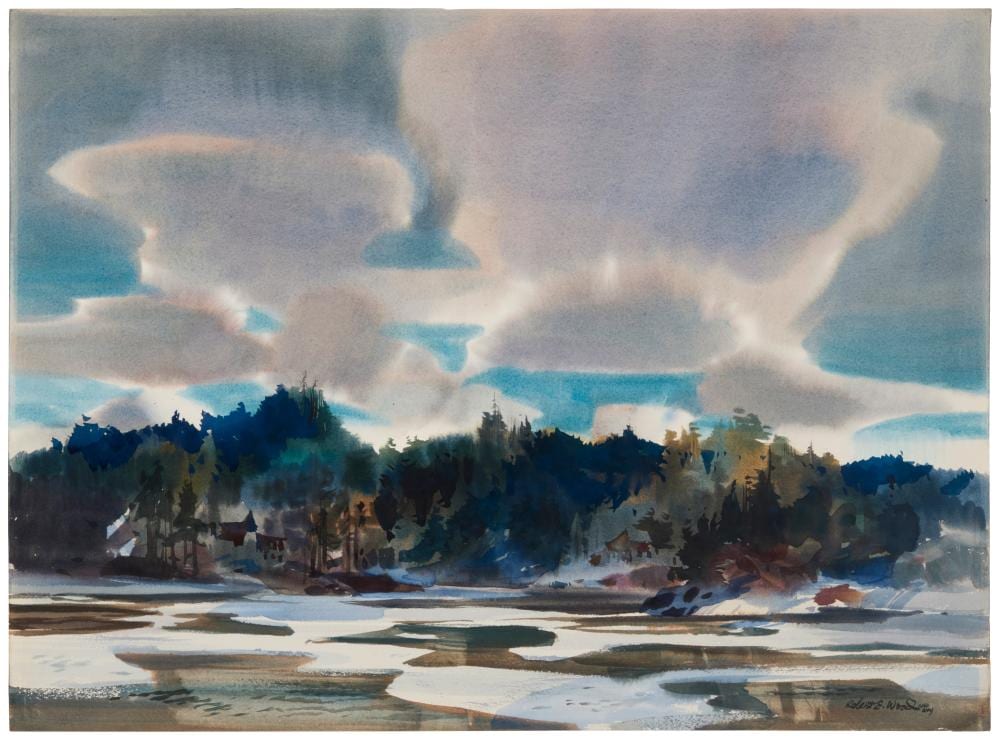 Robert E. Wood comparable auction result: robert earle wood 1926 1999 clouds and ice flows 1981