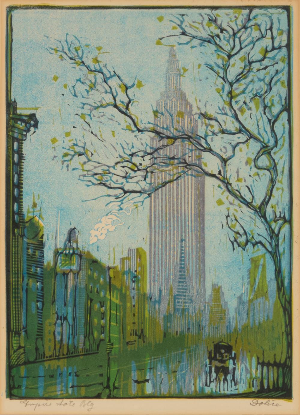 Leon Dolice comparable auction result: leon dolice 1892 1960 empire state building circa 1935
