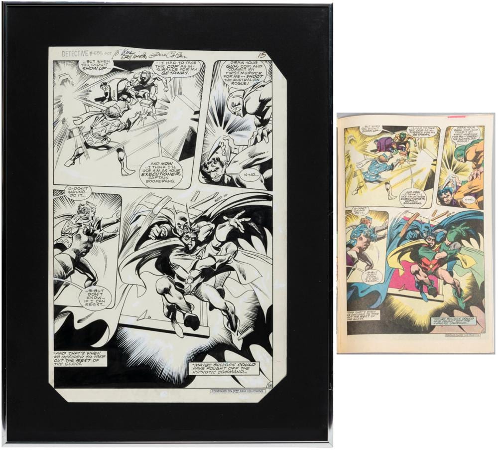 Gene Colan comparable auction result: gene colan original art sheet dc 555