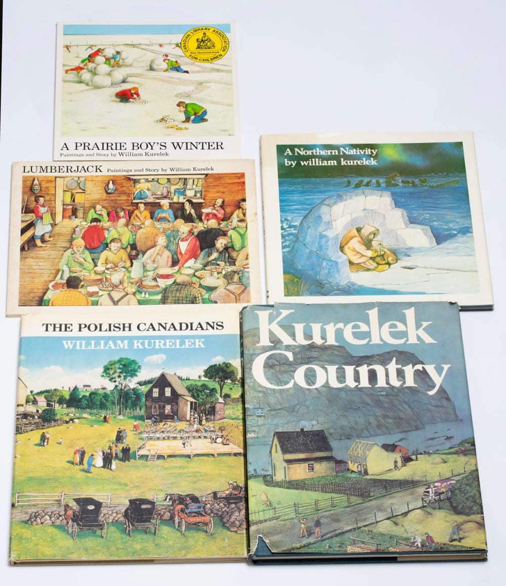 William Kurelek comparable auction result: william kurelek five books