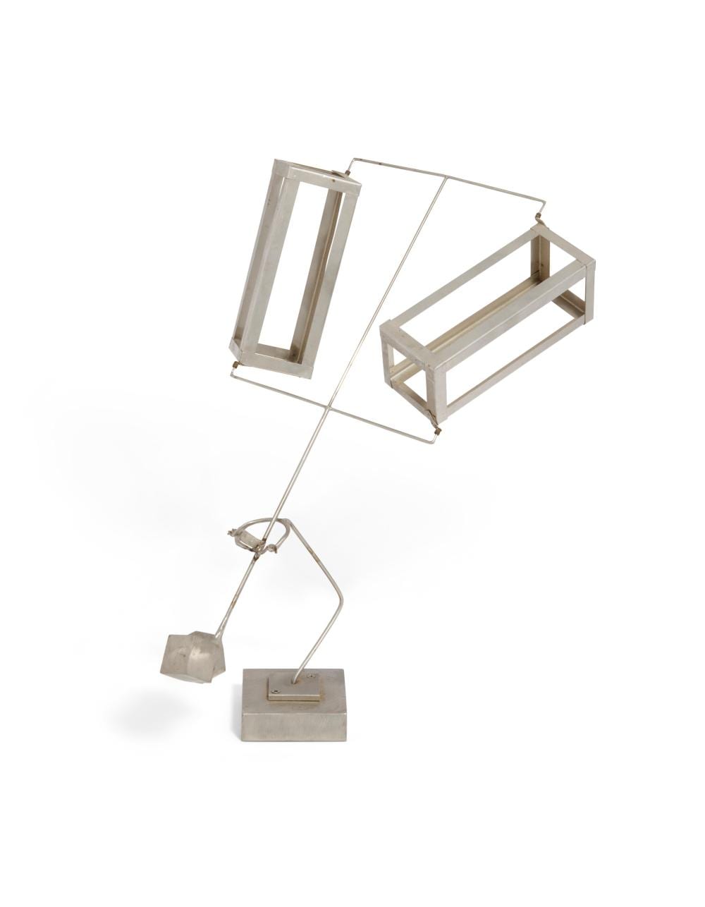 George Warren Rickey comparable auction result: george rickey 1907 2002 double parallelepiped stainless steel16 7 8 x 1