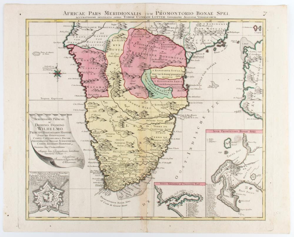 Tobias Conrad Lotter comparable auction result: tobias conrad lotter africa africae pars meridionalis cum promontorio bonae spei