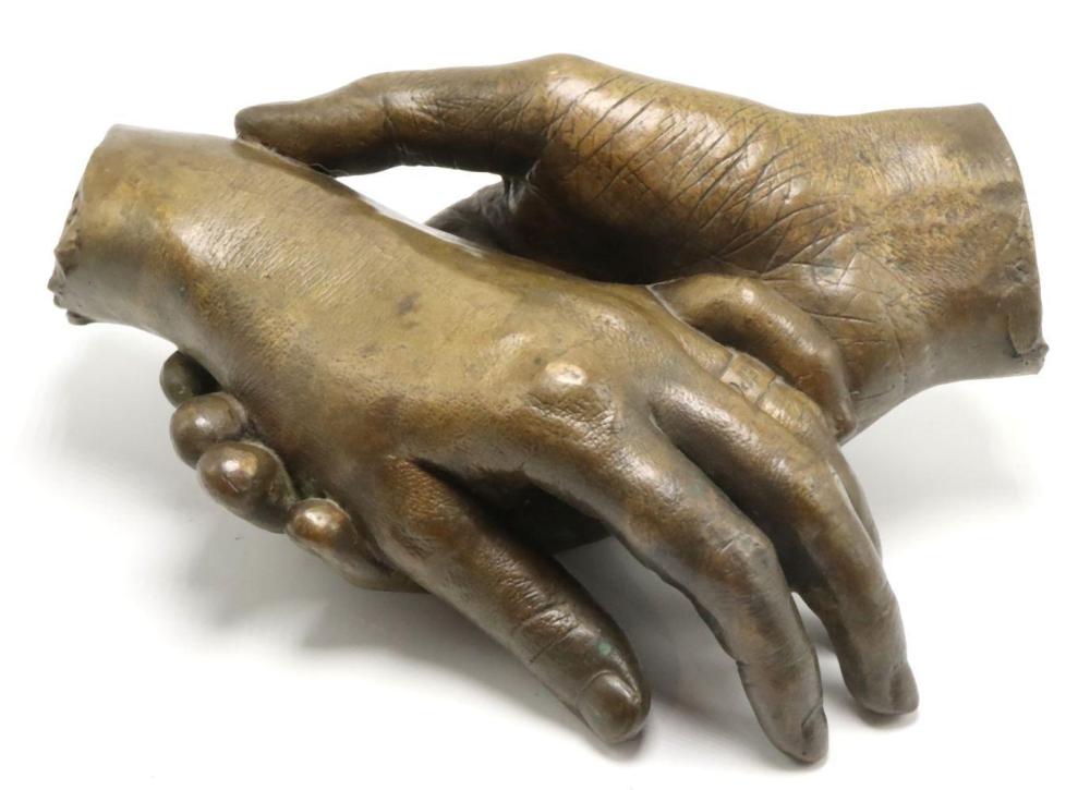 leonard wells volk douglas marion volk s hands bronze sculpture · Market Auctions · 2026-03-04 Leonard Wells Volk comparable auction result: leonard wells volk douglas marion volk s hands bronze sculpture