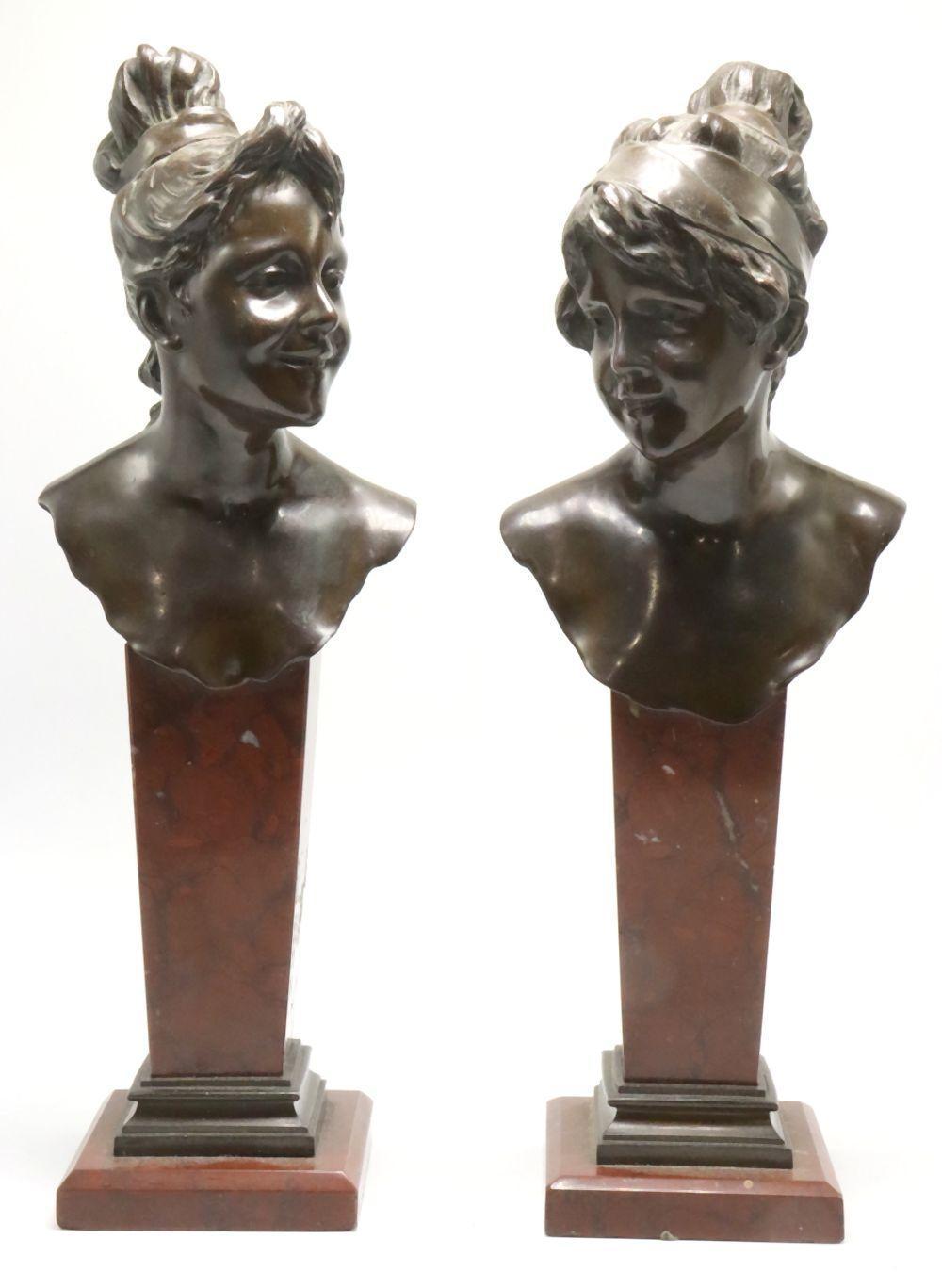 Paul Aichele comparable auction result: paul aichele german 1859 1910 bronze busts