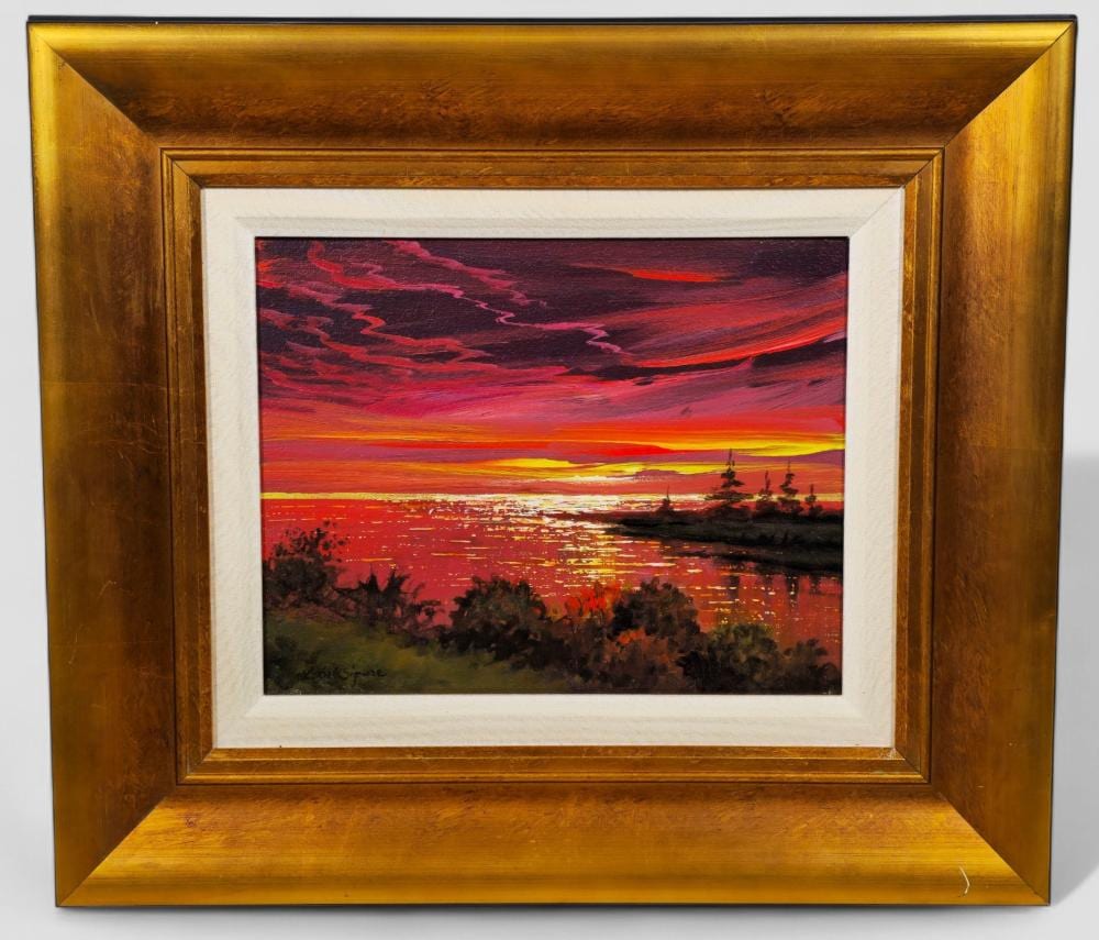 Littorio DelSignore comparable auction result: littorio del signore avant la nuit oil painting