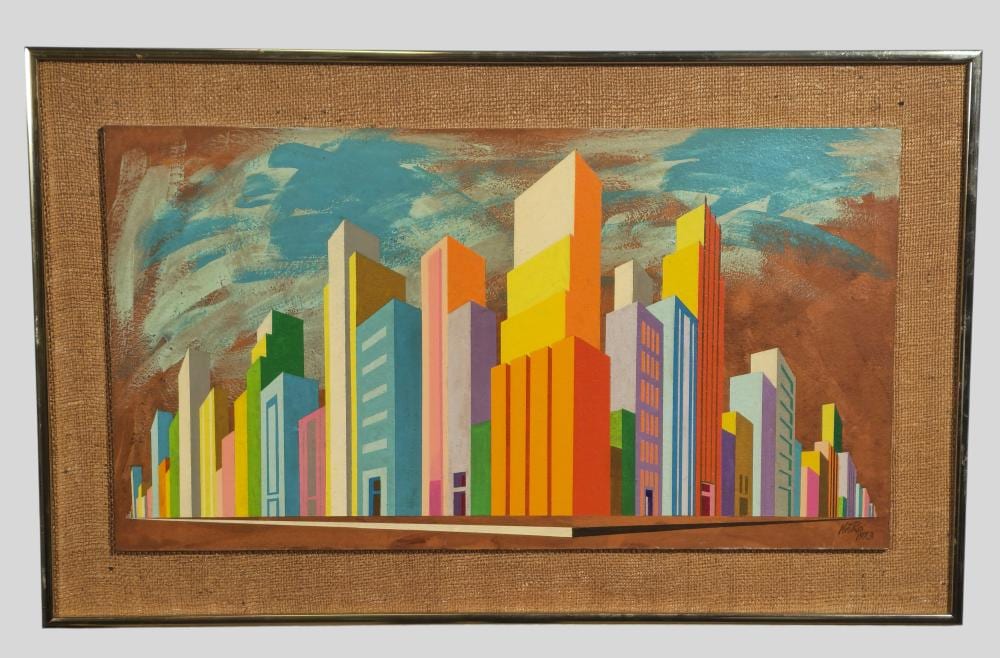 Michail Michajlovic Ceremnych comparable auction result: nero oil cityscape 1993