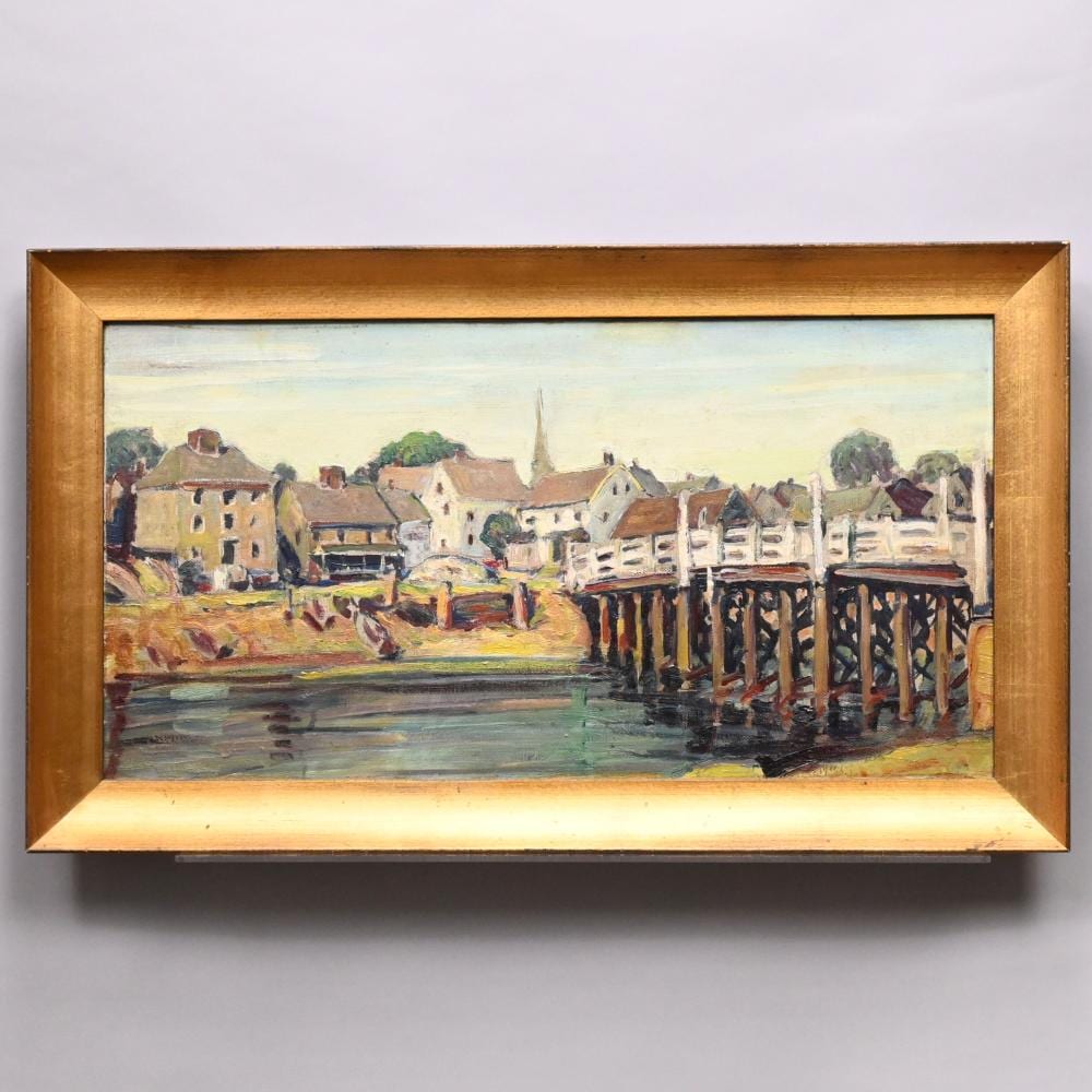 Russell Cheney - The Old Wooden Bridge sold by Devin Moisan Auctioneers, Inc., lot 1080 — auction record photograph
