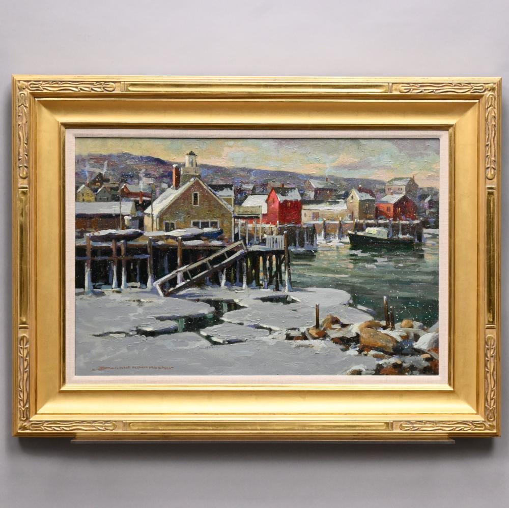 donald allen mosher rockport harbor in winter · Devin Moisan Auctioneers, Inc. · 2026-03-15 Donald Allen Mosher comparable auction result: donald allen mosher rockport harbor in winter