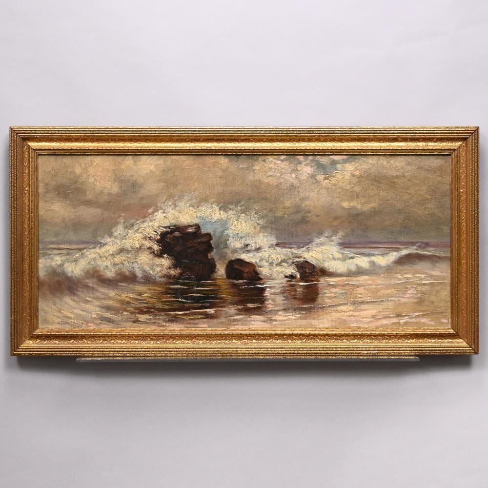 George Howell Gay comparable auction result: george howell gay seascape with crashing waves