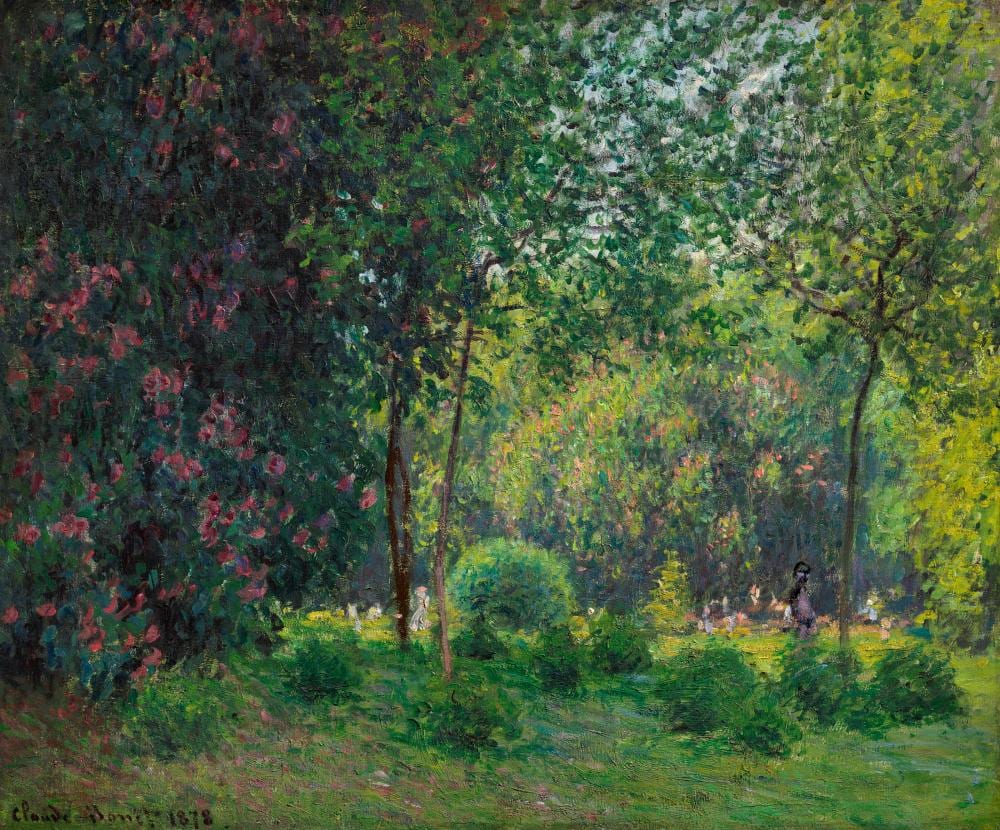 Claude Monet (1840-1926). Le Parc Monceau. oil on canvas21 ¼ x 25 5/8 in. ( comparable sale