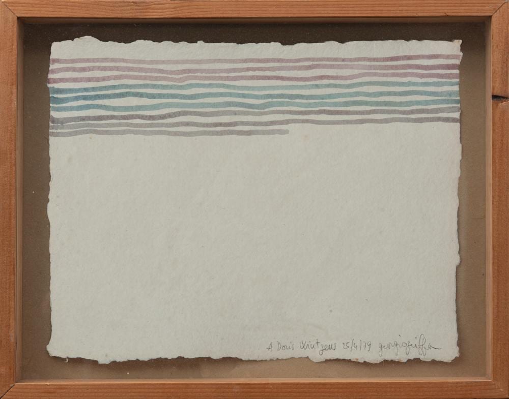 Giorgio Griffa comparable auction result: giorgio griffa italian 1936 untitled 1979