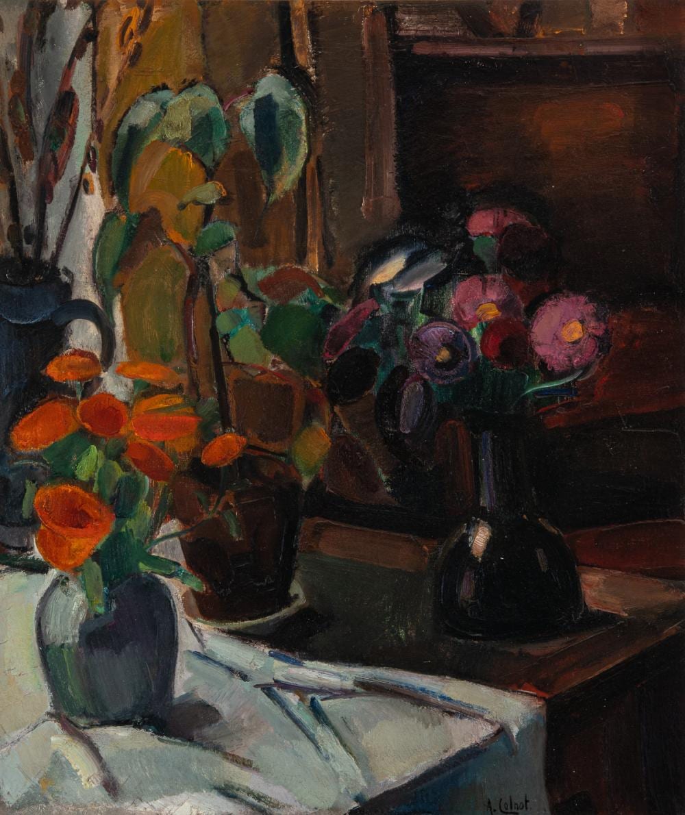 arnout colnot dutch 1887 1983 a still life with flowers in vases c 1918 · Adams Amsterdam Auctions · 2026-03-09 Arnout Colnot comparable auction result: arnout colnot dutch 1887 1983 a still life with flowers in vases c 1918
