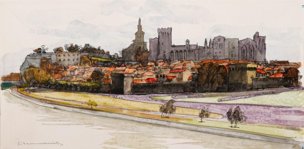 Jannes de Vries comparable auction result: jannes de vries dutch 1901 1986 stad avignon france the city of avignon france 1972