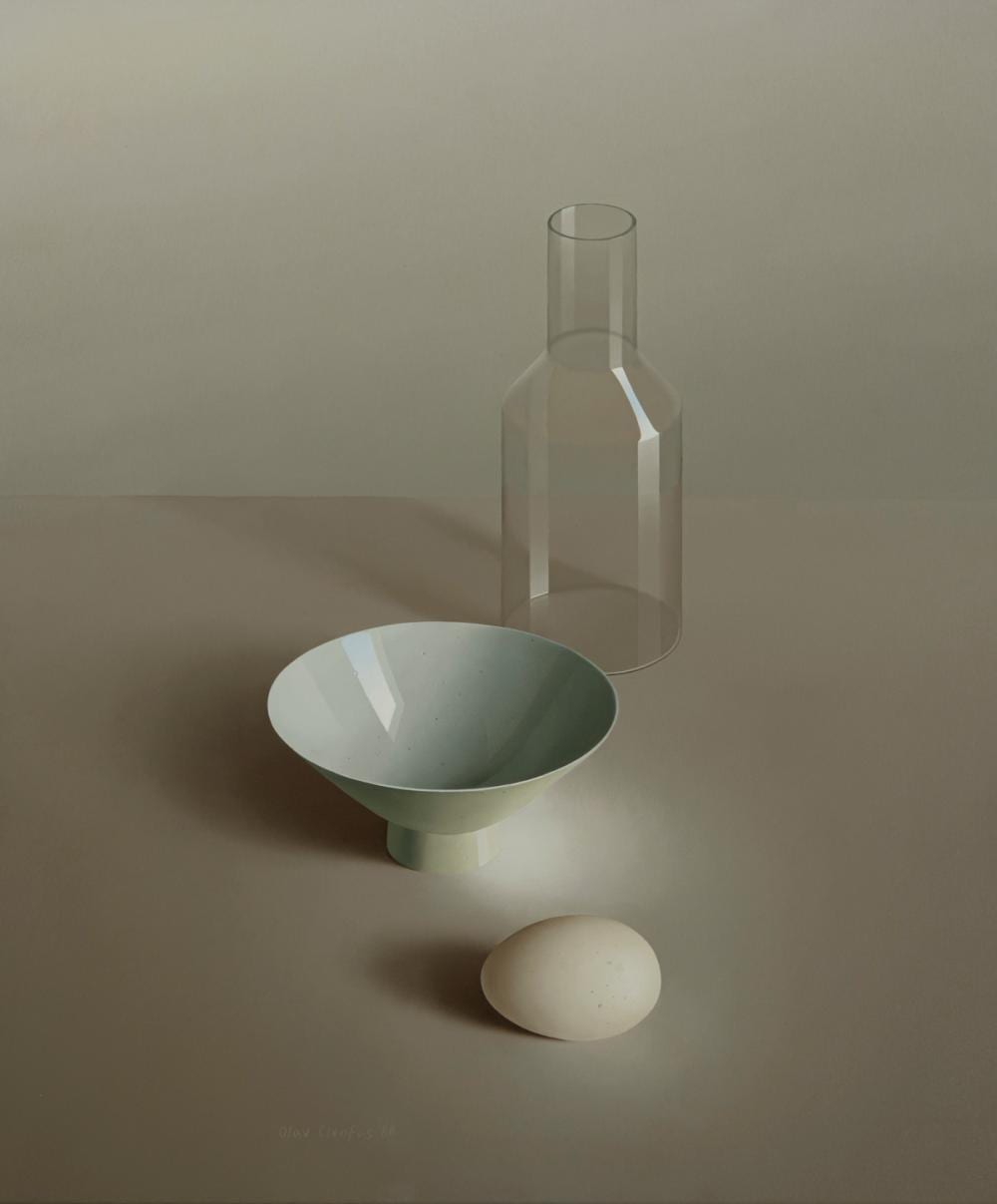 Olav Cleofas van Overbeek comparable auction result: olav cleofas van overbeek dutch 1946 still life with egg bowl and bottle 1988